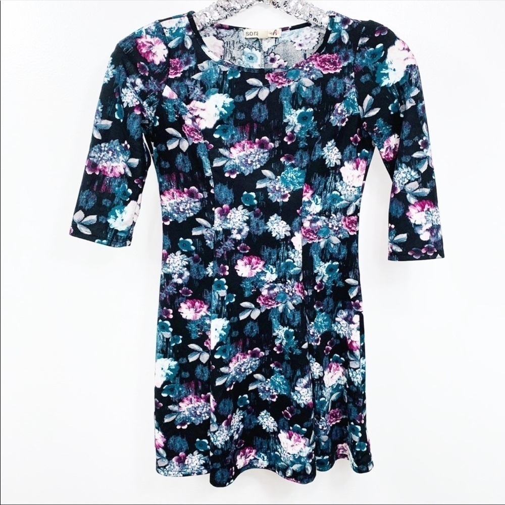 So Rad Boutique Long Sleeve Floral Print Dress